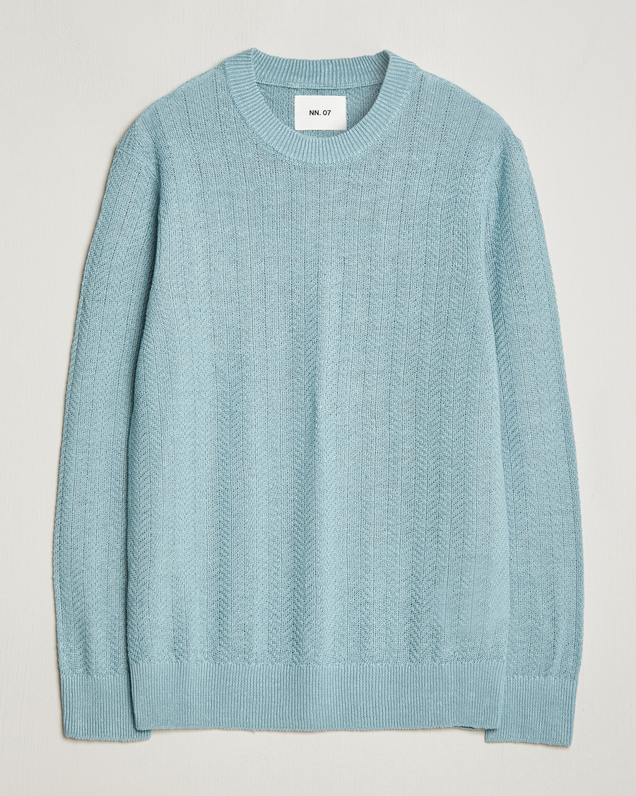 Homme | Pulls Et Tricots | NN07 | Jaden Knitted Linen Crew Neck Sweater Winter Sky