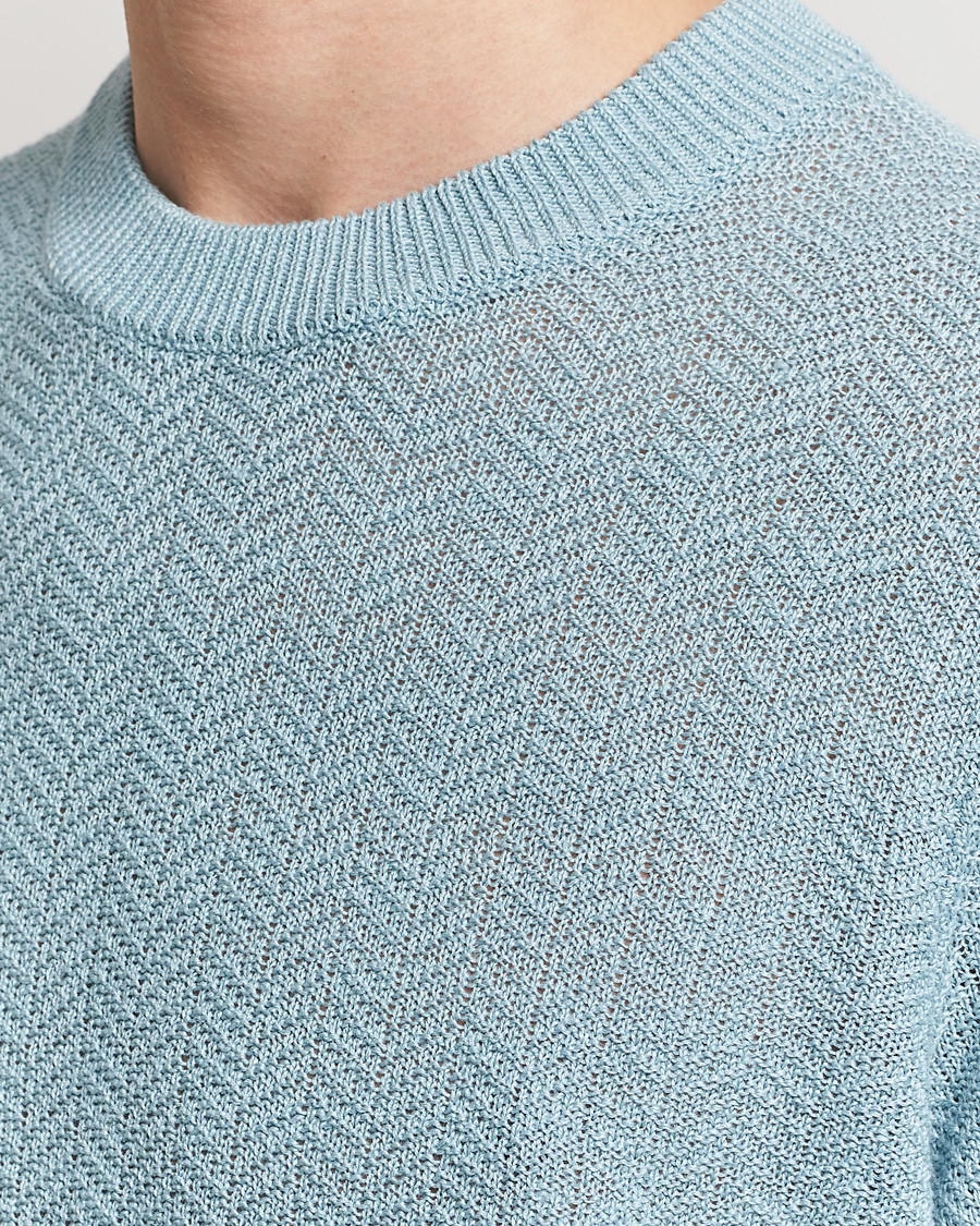 Homme | Pulls Et Tricots | NN07 | Jaden Knitted Linen Crew Neck Sweater Winter Sky