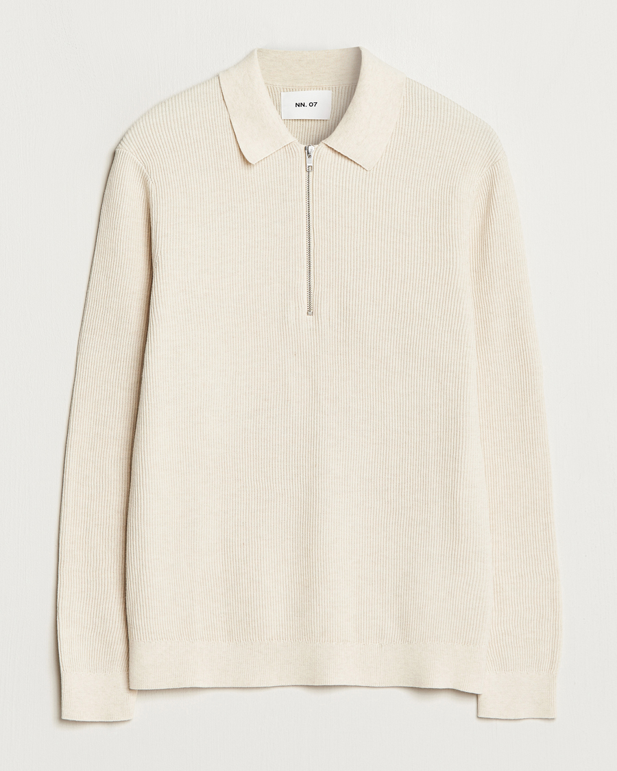 Homme | Pulls Et Tricots | NN07 | Hansie Knitted Half Zip Ecru