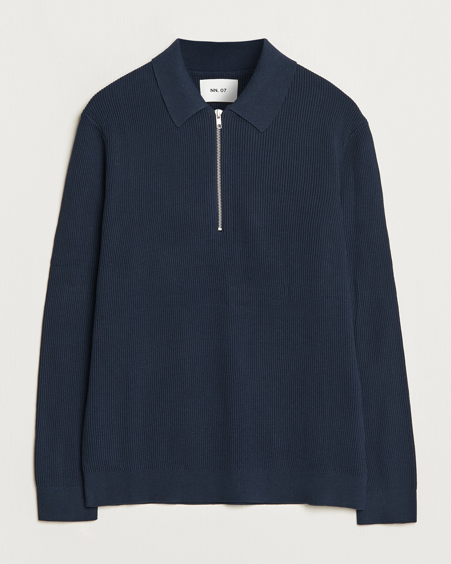 Homme | Pulls Et Tricots | NN07 | Hansie Knitted Half Zip Navy Blue