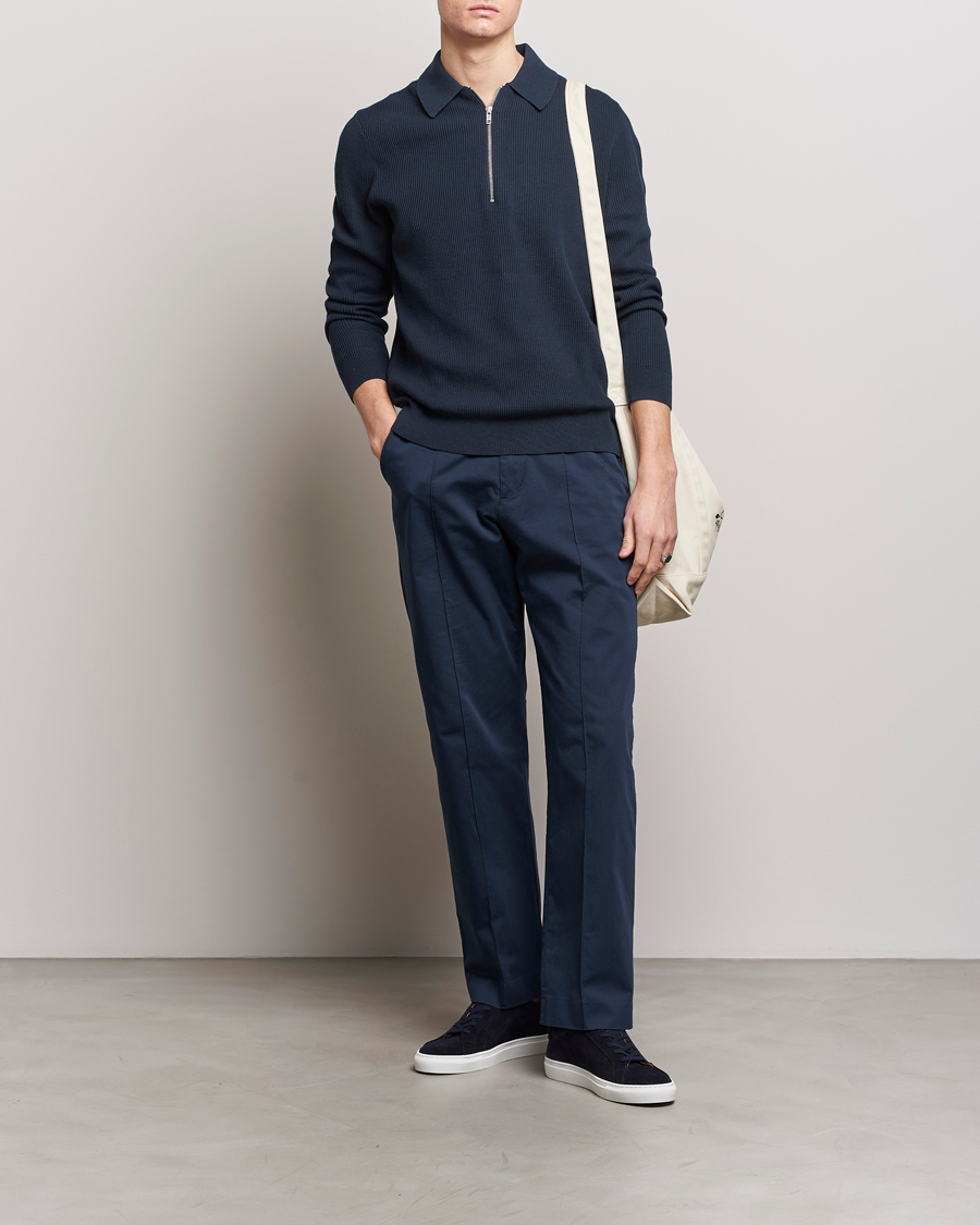 Homme | Pulls Et Tricots | NN07 | Hansie Knitted Half Zip Navy Blue