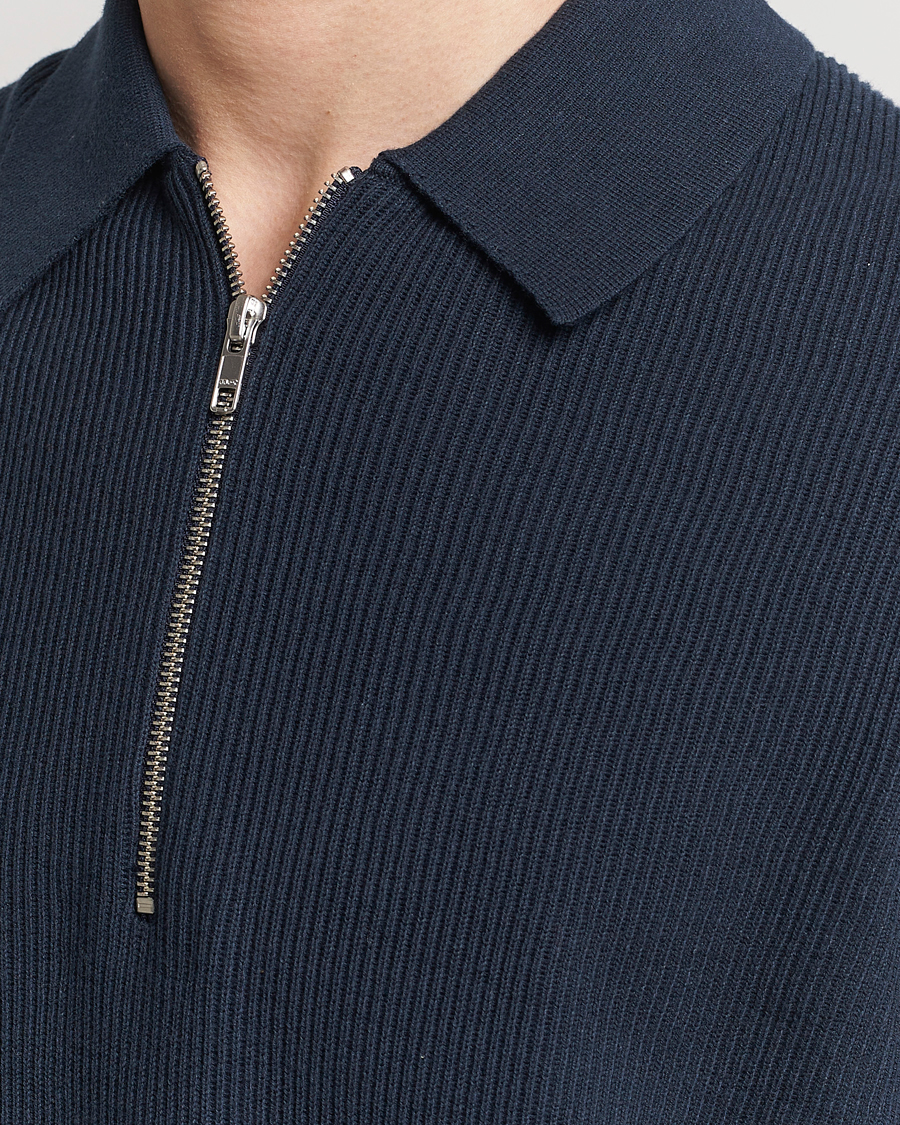 Homme | Pulls Et Tricots | NN07 | Hansie Knitted Half Zip Navy Blue