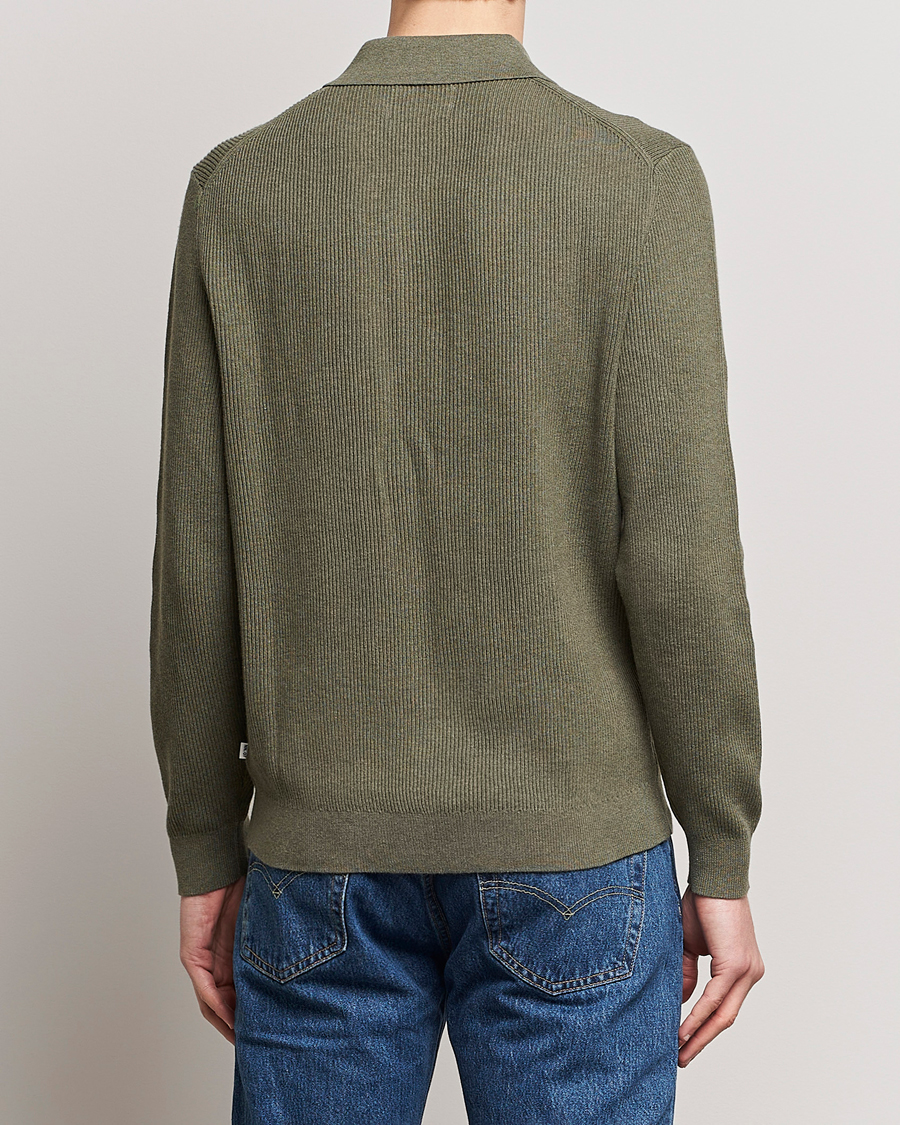 Heren | Truien | NN07 | Hansie Knitted Half Zip Capers Green