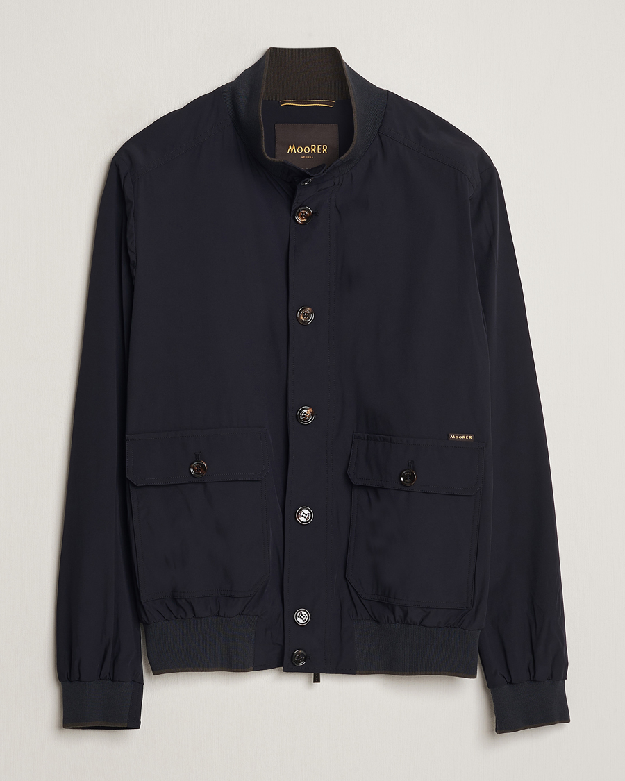 Homme | Manteaux Et Vestes | MooRER | Water Repellent Stretch Jacket Navy