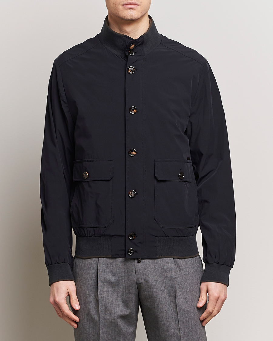 Homme | Manteaux Et Vestes | MooRER | Water Repellent Stretch Jacket Navy