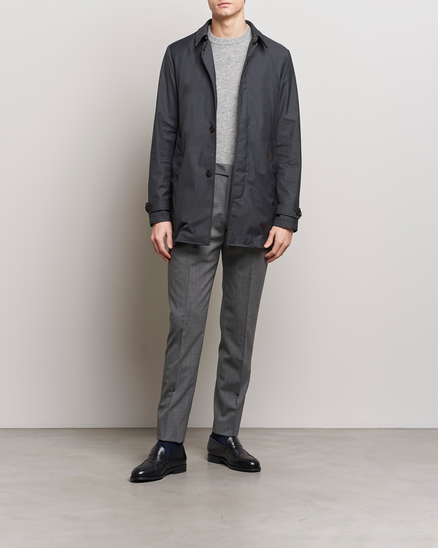 Heren | Jassen | MooRER | Waterproof Detachable Liner Tech Coat Dark Grey