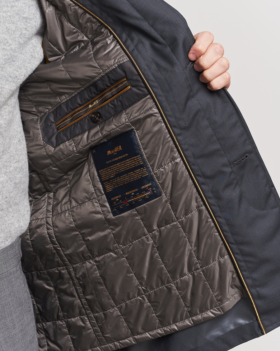 Heren | Jassen | MooRER | Waterproof Detachable Liner Tech Coat Dark Grey