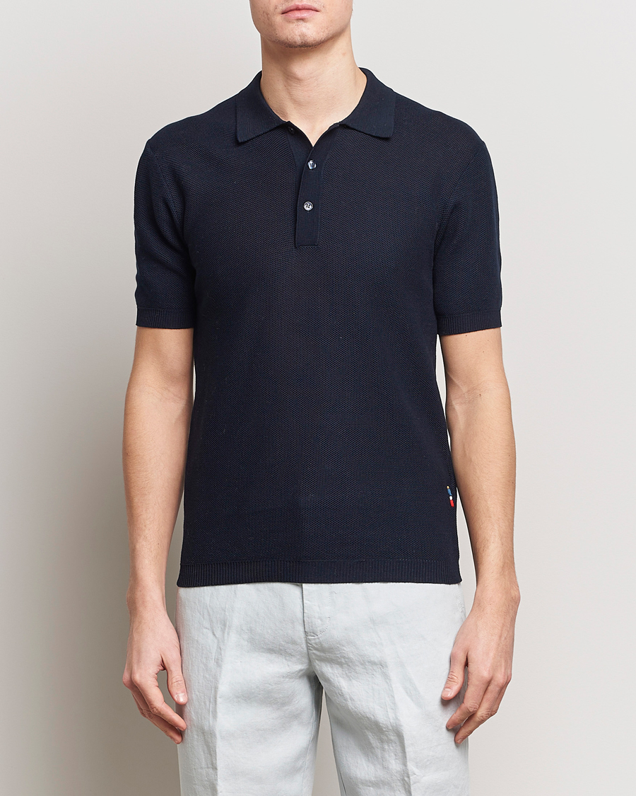Homme | Polos | Orlebar Brown | Maranon Knitted Polo Night Iris