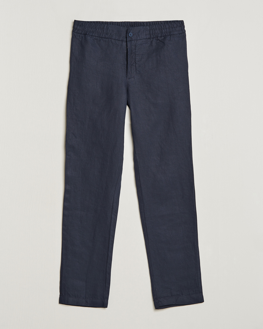 Homme | Pantalons | Orlebar Brown | Cornell Linen Trousers Night Iris