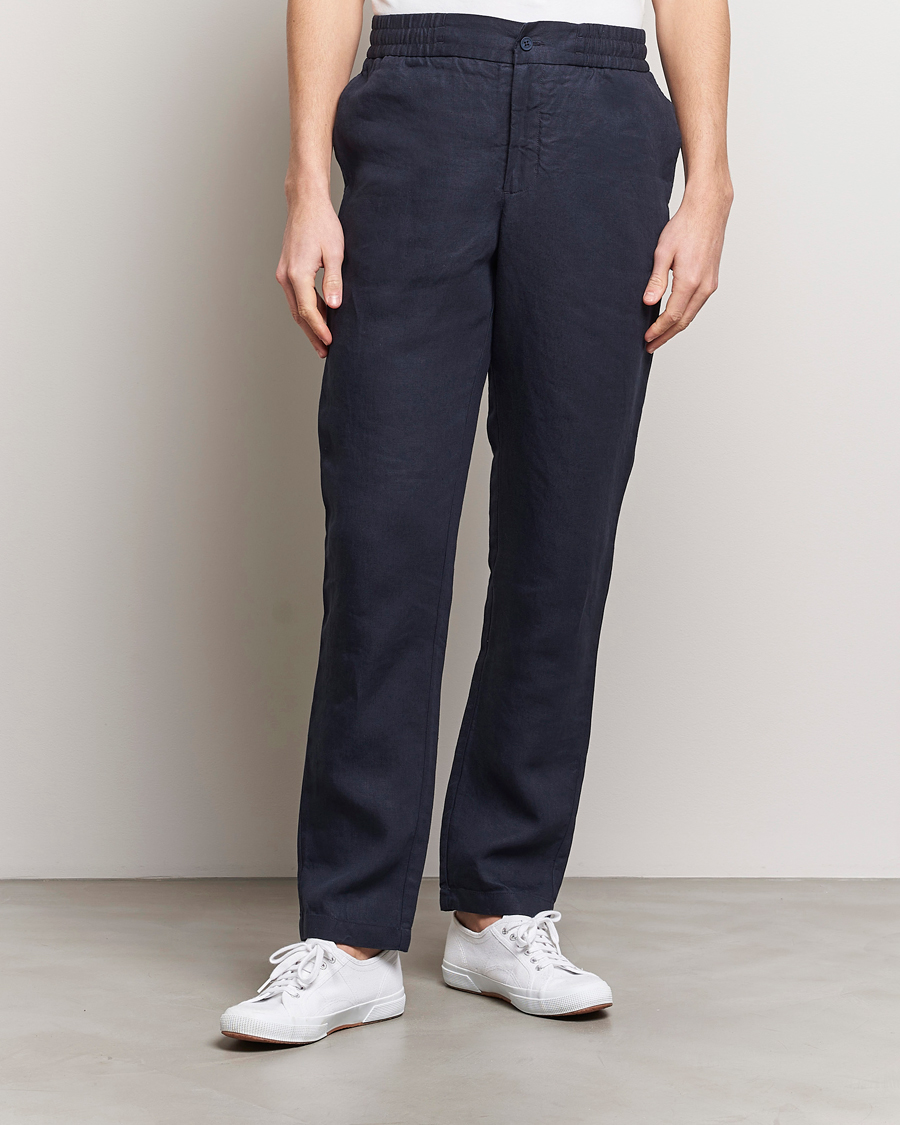 Homme | Pantalons | Orlebar Brown | Cornell Linen Trousers Night Iris