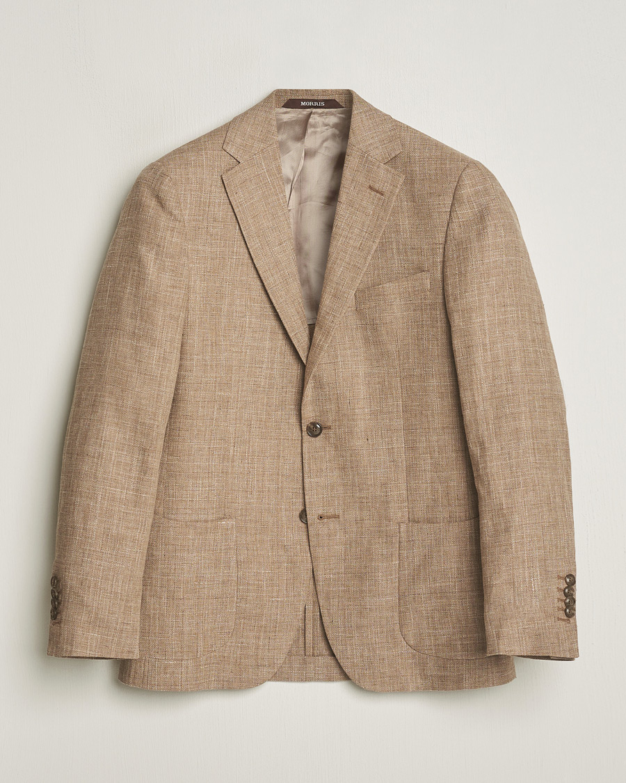 Homme | Blazers | Morris Heritage | Mike Cotton/Linen Structure Blazer Light Brown