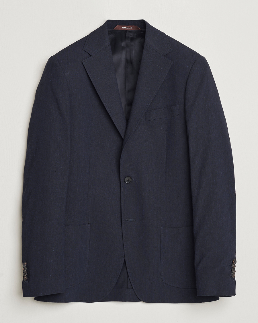 Homme | Blazers | Morris Heritage | Summer Linen Blazer Navy