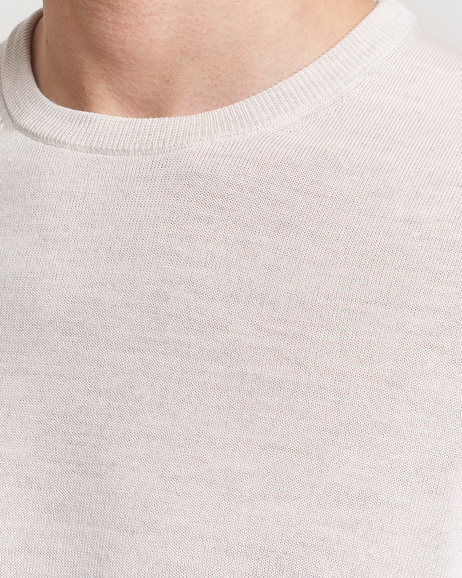 Homme | T-shirts | Morris Heritage | Kingsley Knitted Merino T-Shirt Off White