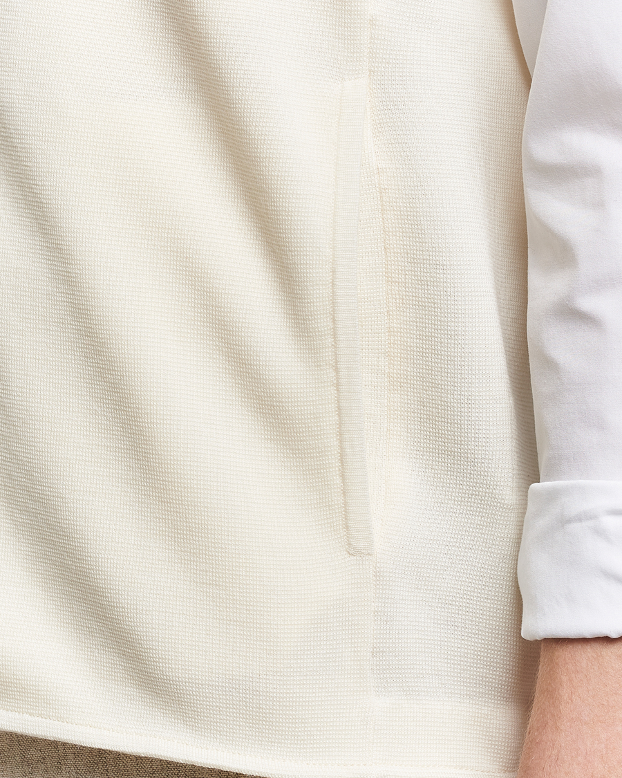 Heren | Truien | Morris Heritage | Kayden Merino Full Zip Vest White