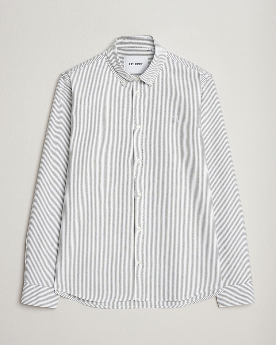 Heren | Overhemden | LES DEUX | Kristian Oxford Shirt Green/White