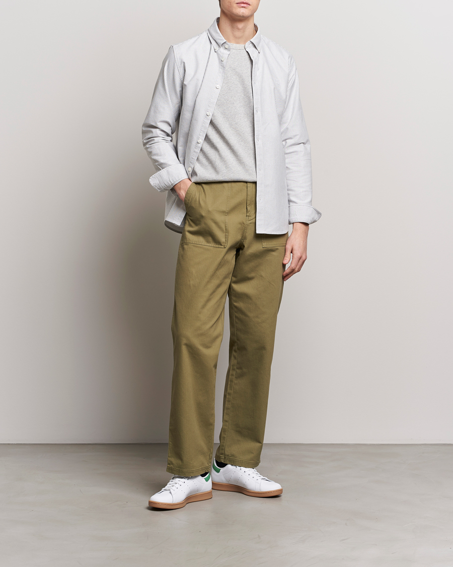 Heren | Overhemden | LES DEUX | Kristian Oxford Shirt Green/White