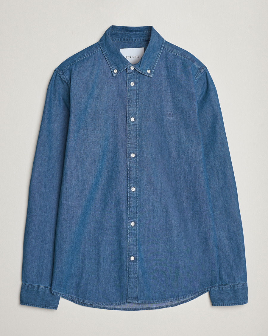 Heren | Overhemden | LES DEUX | Kristian Denim Shirt Medium Blue