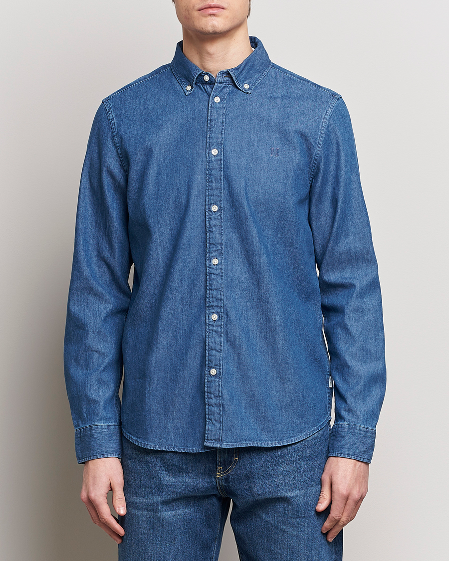 Heren | Overhemden | LES DEUX | Kristian Denim Shirt Medium Blue