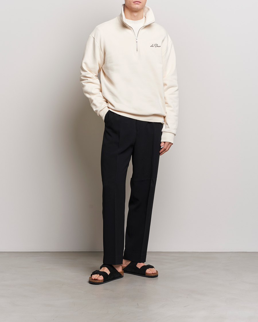 Homme | Pulls Et Tricots | LES DEUX | Crew Half Zip Sweatshirt Light Ivory