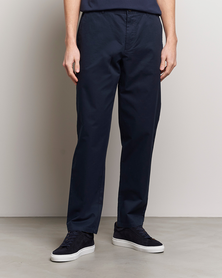 Homme | Pantalons | LES DEUX | Jared Twill Chino Pants Dark Navy