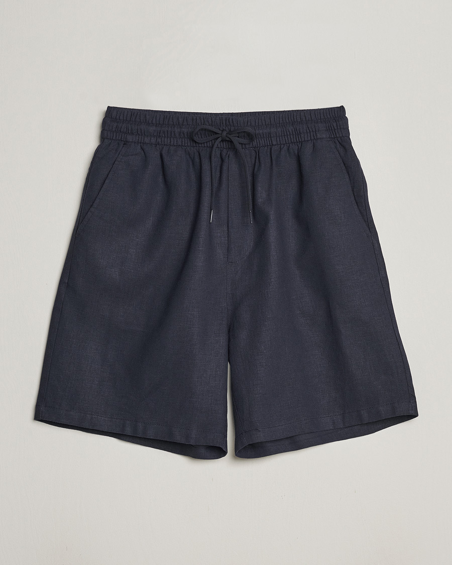 Heren | Korte broek | LES DEUX | Otto Linen Shorts Dark Navy