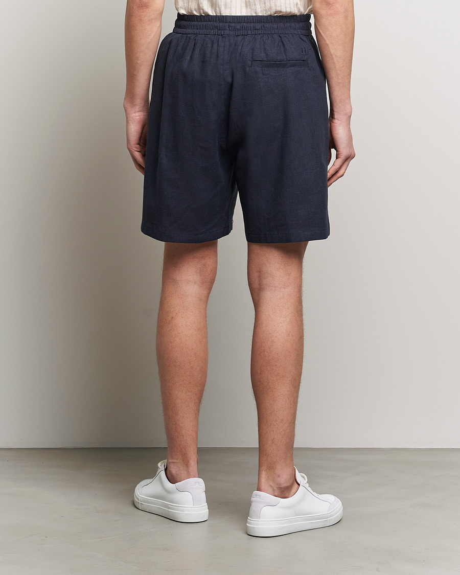 Heren | Korte broek | LES DEUX | Otto Linen Shorts Dark Navy