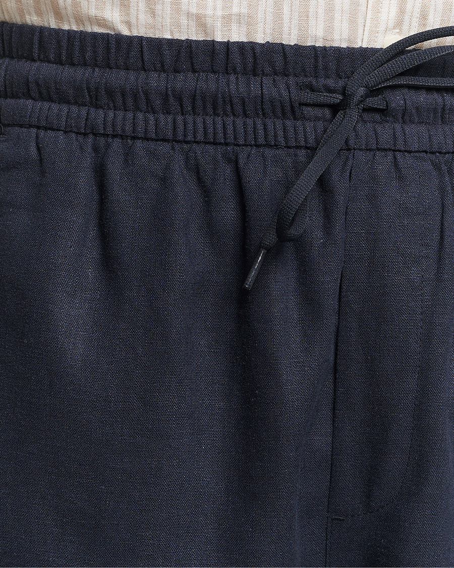 Heren | Korte broek | LES DEUX | Otto Linen Shorts Dark Navy