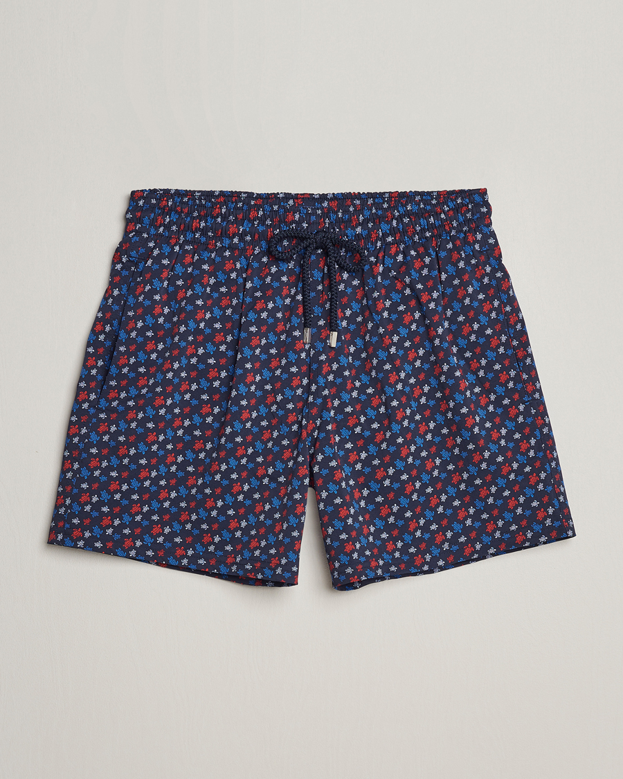Homme | Maillots De Bain | Vilebrequin | Moorea Printed Swimshorts Bleu Marine