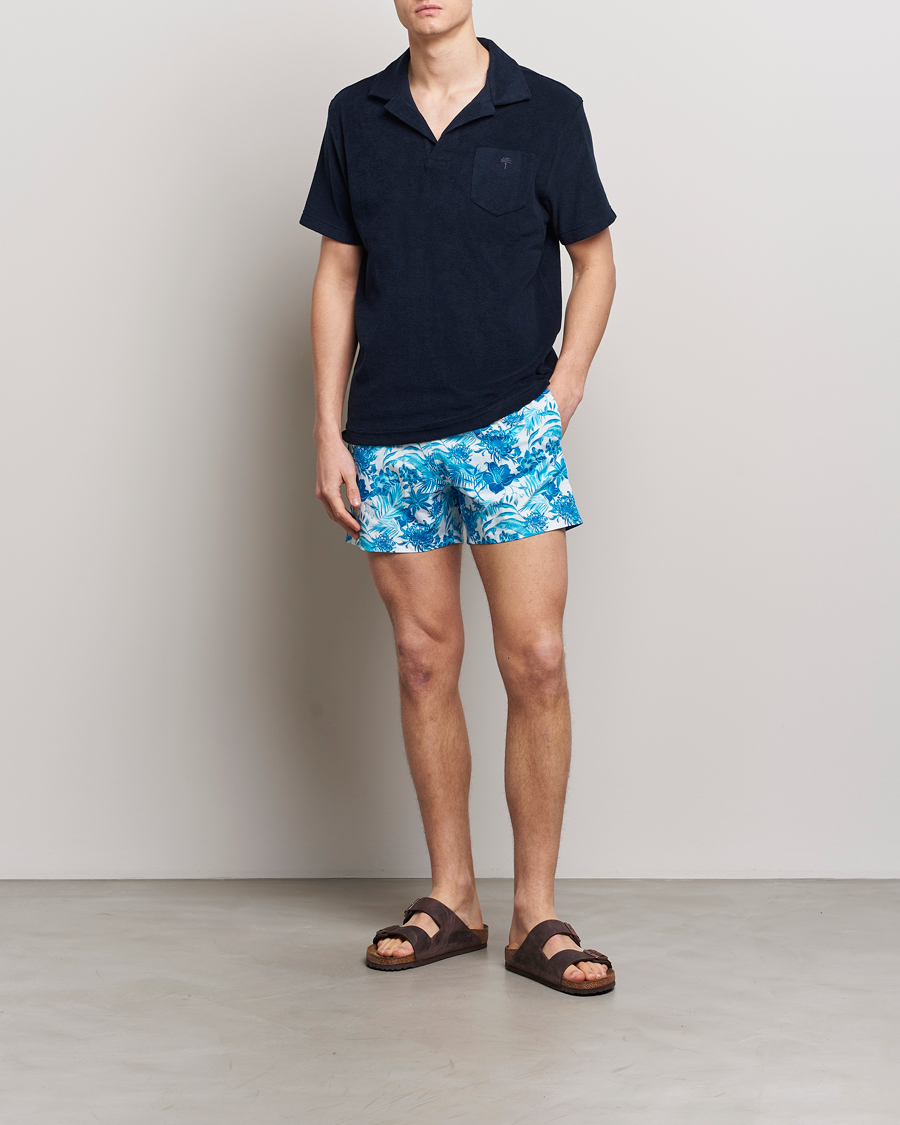 Homme | Maillots De Bain | Vilebrequin | Moorise Printed Swimshorts Blanc