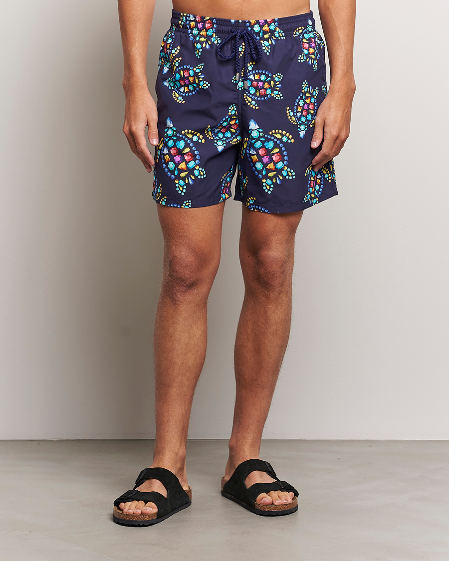 Homme | Maillots De Bain | Vilebrequin | Moorea Printed Swimshorts Minuit