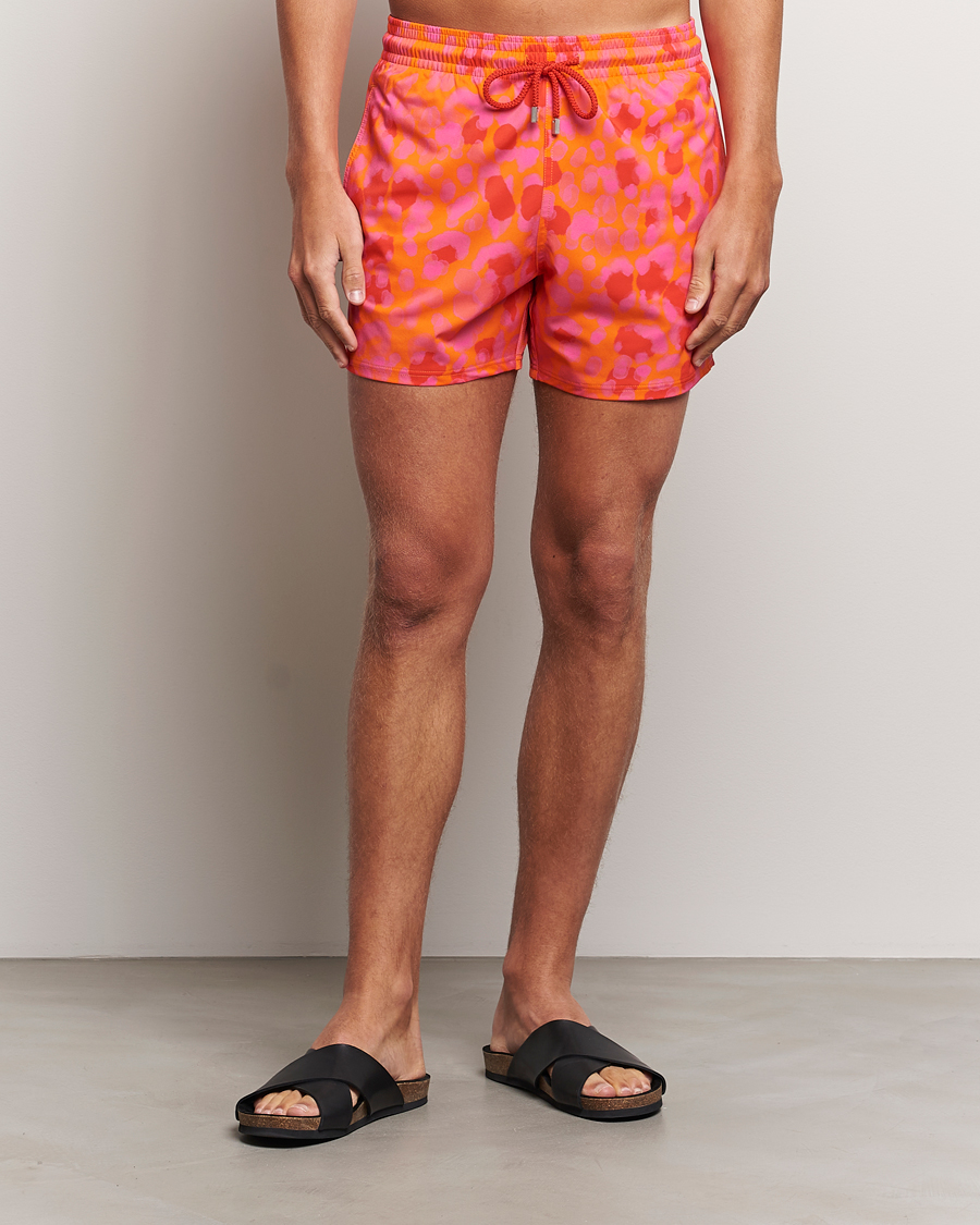 Homme | Vilebrequin Moorise Printed Swimshorts Abricot | Vilebrequin | Moorise Printed Swimshorts Abricot