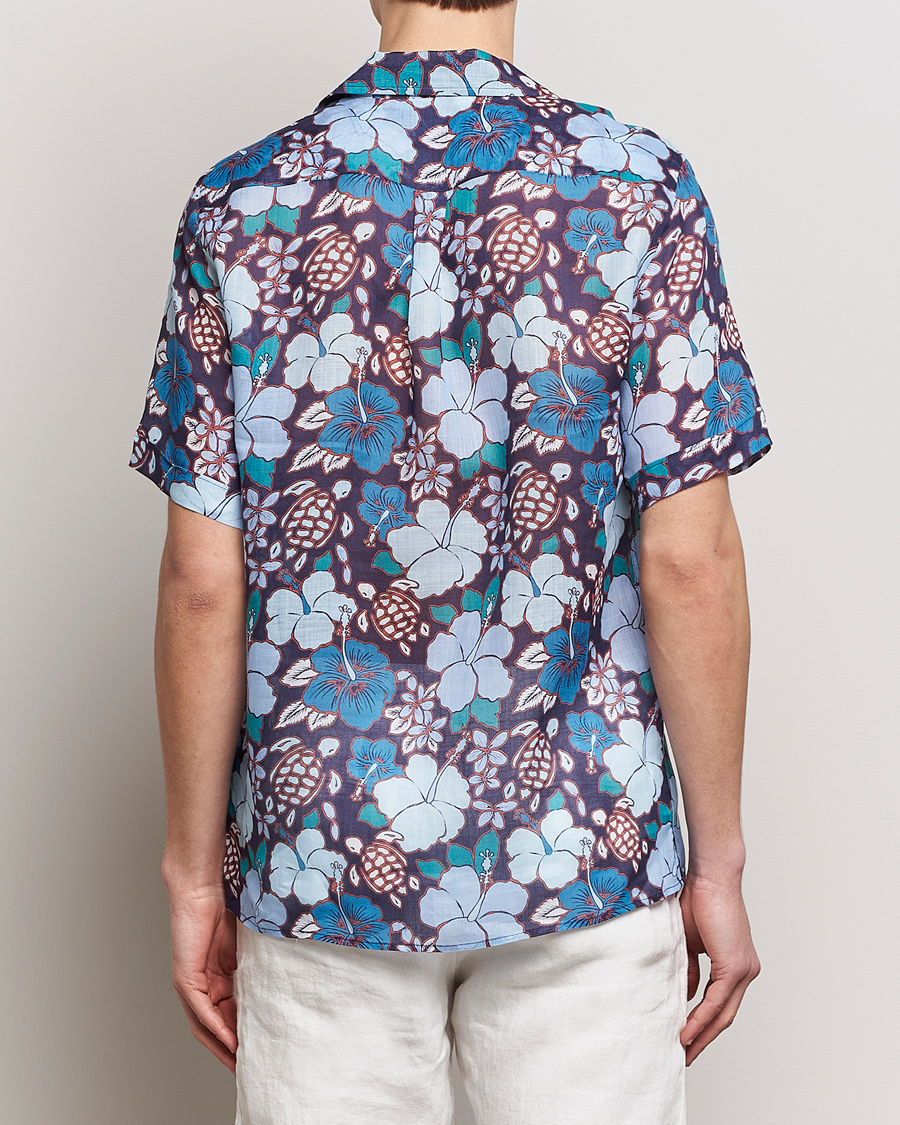 Heren | Overhemden | Vilebrequin | Carhli Resort Short Sleeve Shirt Minuit