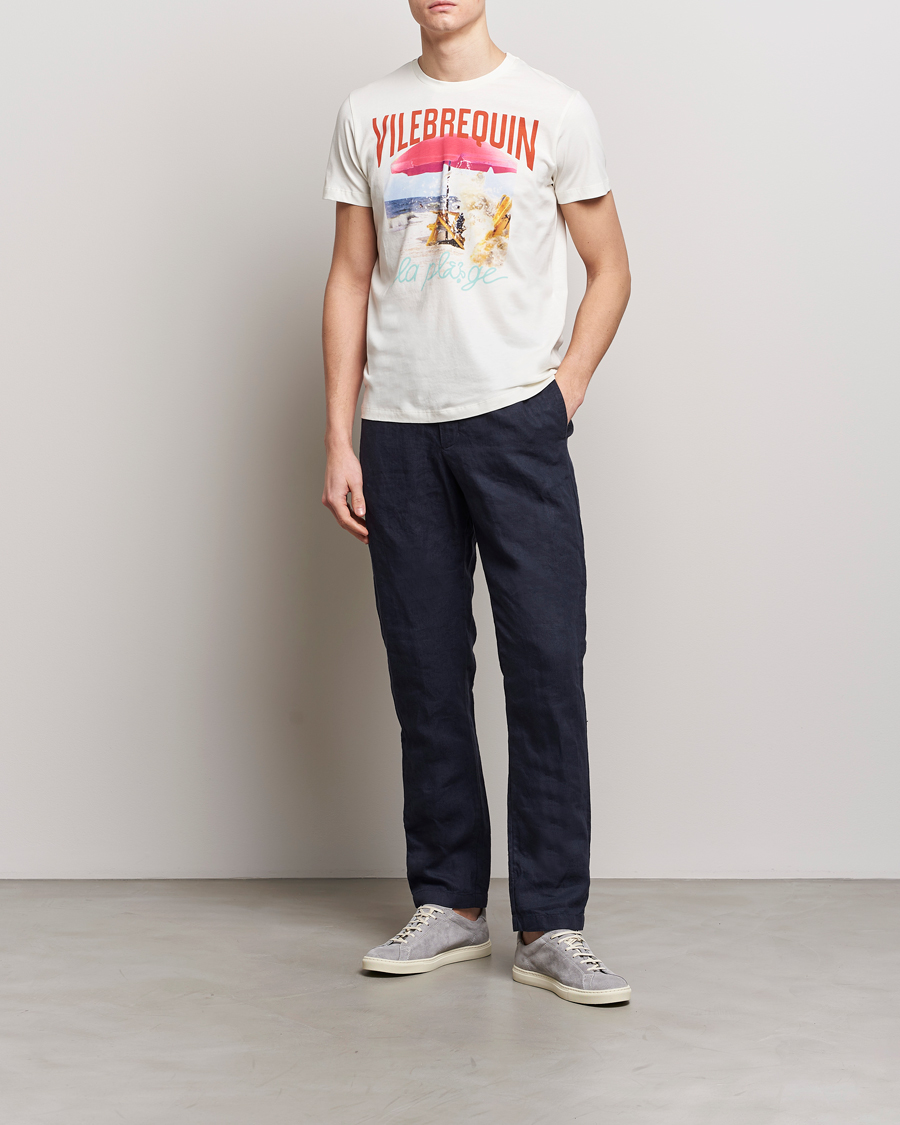 Homme | T-shirts | Vilebrequin | Portisol Printed Crew Neck T-Shirt Off White
