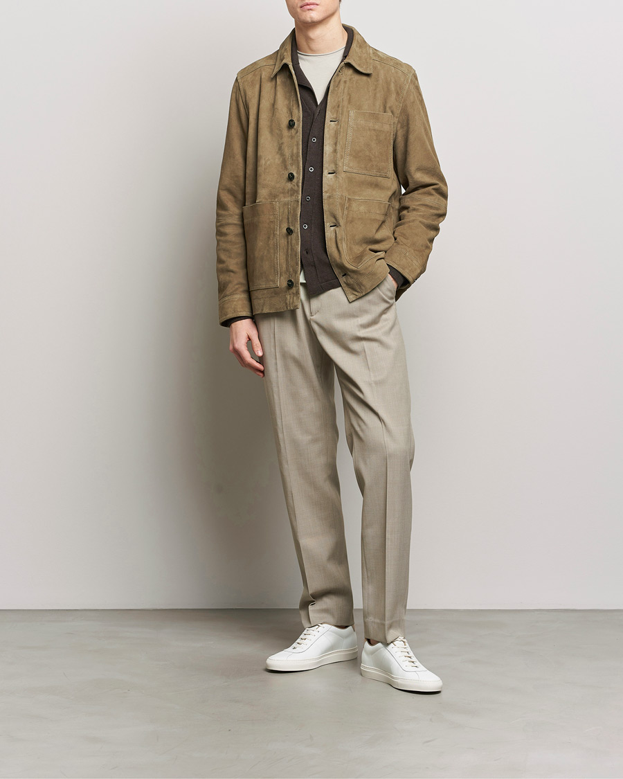 Homme | Manteaux Et Vestes | J.Lindeberg | Walt Suede Jacket Walnut