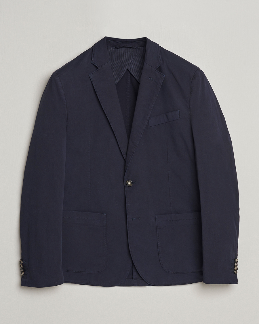 Homme | Blazers | J.Lindeberg | Elton Garment Dyed Cotton Blazer Navy