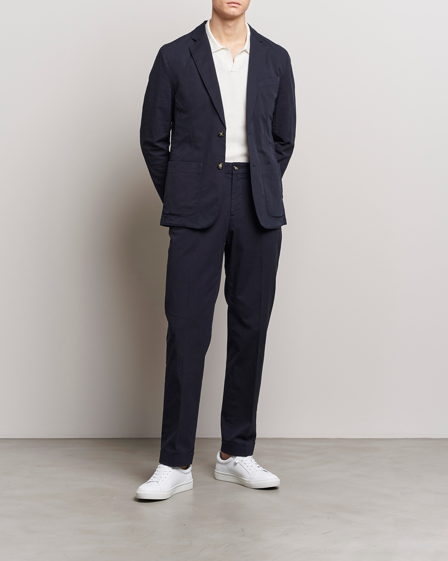 Homme | Blazers | J.Lindeberg | Elton Garment Dyed Cotton Blazer Navy