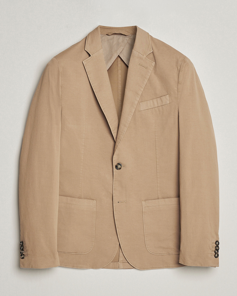 Homme | Blazers | J.Lindeberg | Elton Garment Dyed Cotton Blazer Batique Khaki