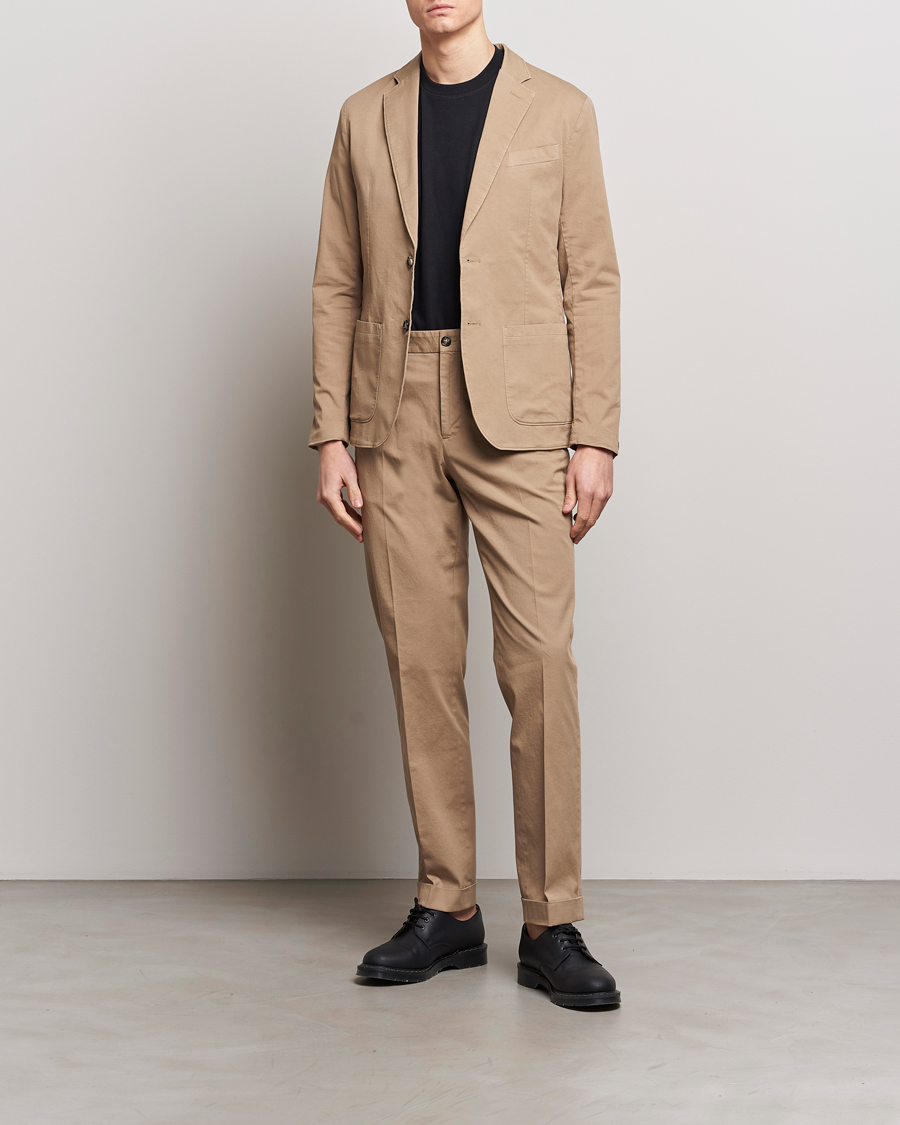 Homme | Blazers | J.Lindeberg | Elton Garment Dyed Cotton Blazer Batique Khaki