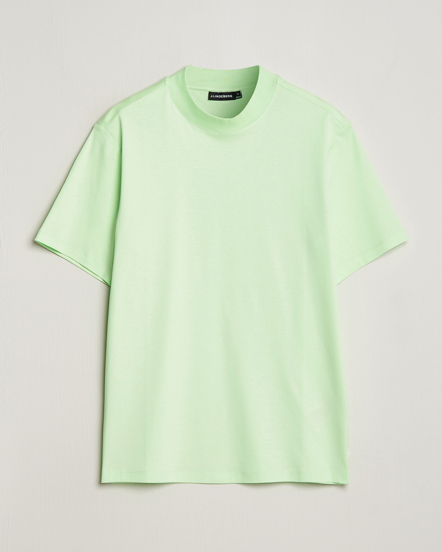 Homme | T-shirts | J.Lindeberg | Ace Mock Neck T-Shirt Paradise Green