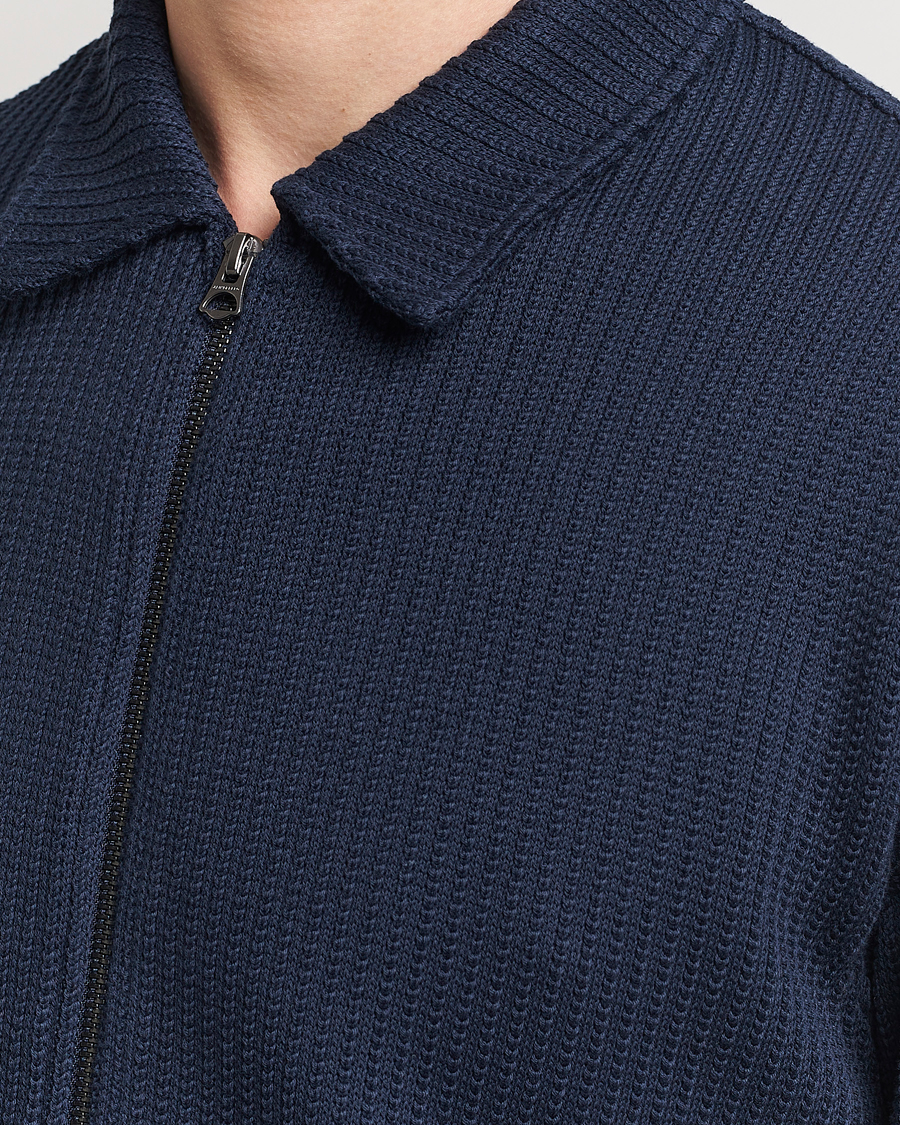 Homme | Pulls Et Tricots | J.Lindeberg | Lansa Jersey Zip Jacket Navy