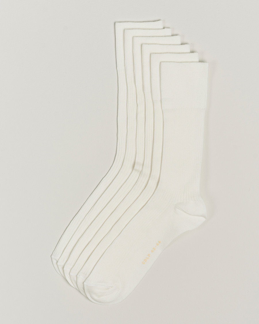 Heren | Ondergoed | CDLP | 6-Pack Cotton Rib Socks White