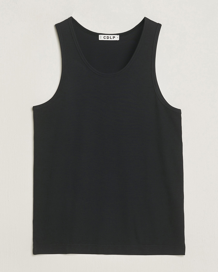 Heren | T-shirts | CDLP | Rib Tank Top Off Black