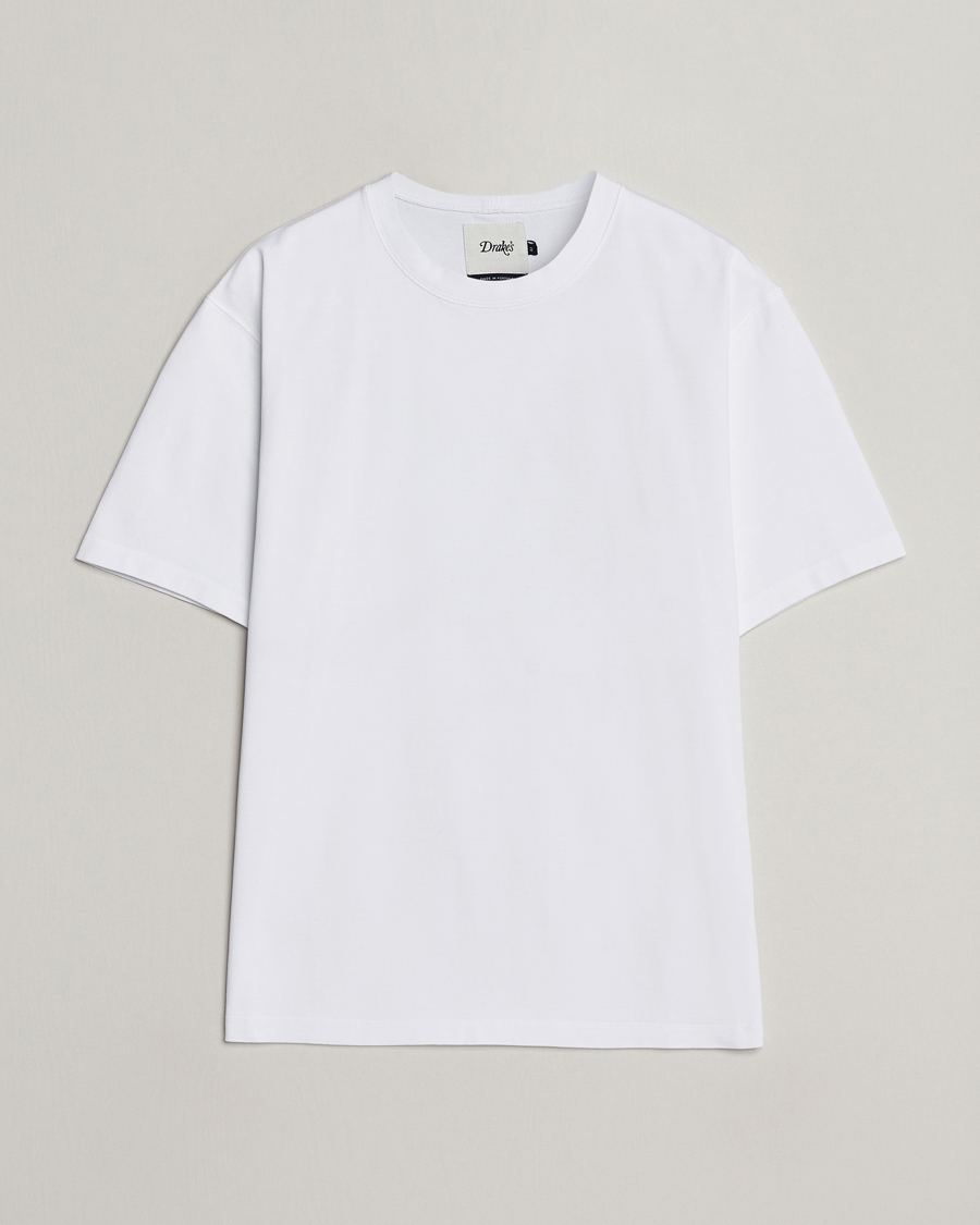 Homme | T-shirts | Drake's | Bird Graphic Print Hiking T-Shirt White
