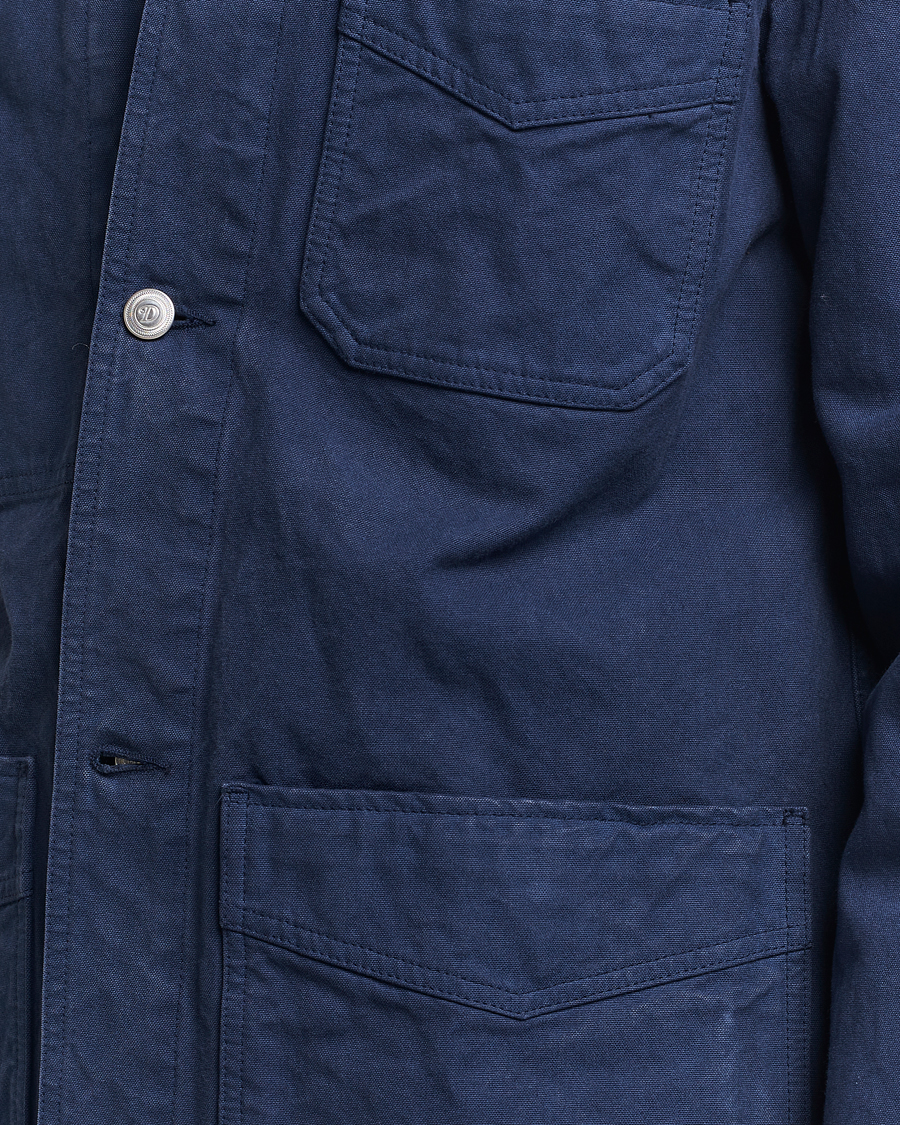 Heren | Jassen | Drake's | Duck Cotton Canvas Shore Jacket Navy