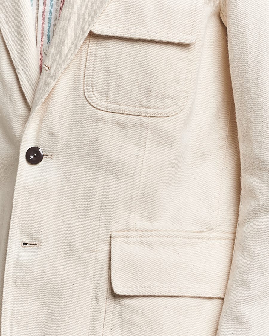 Heren | Blazers | Drake's | MKIV Denim Games Blazer Ecru