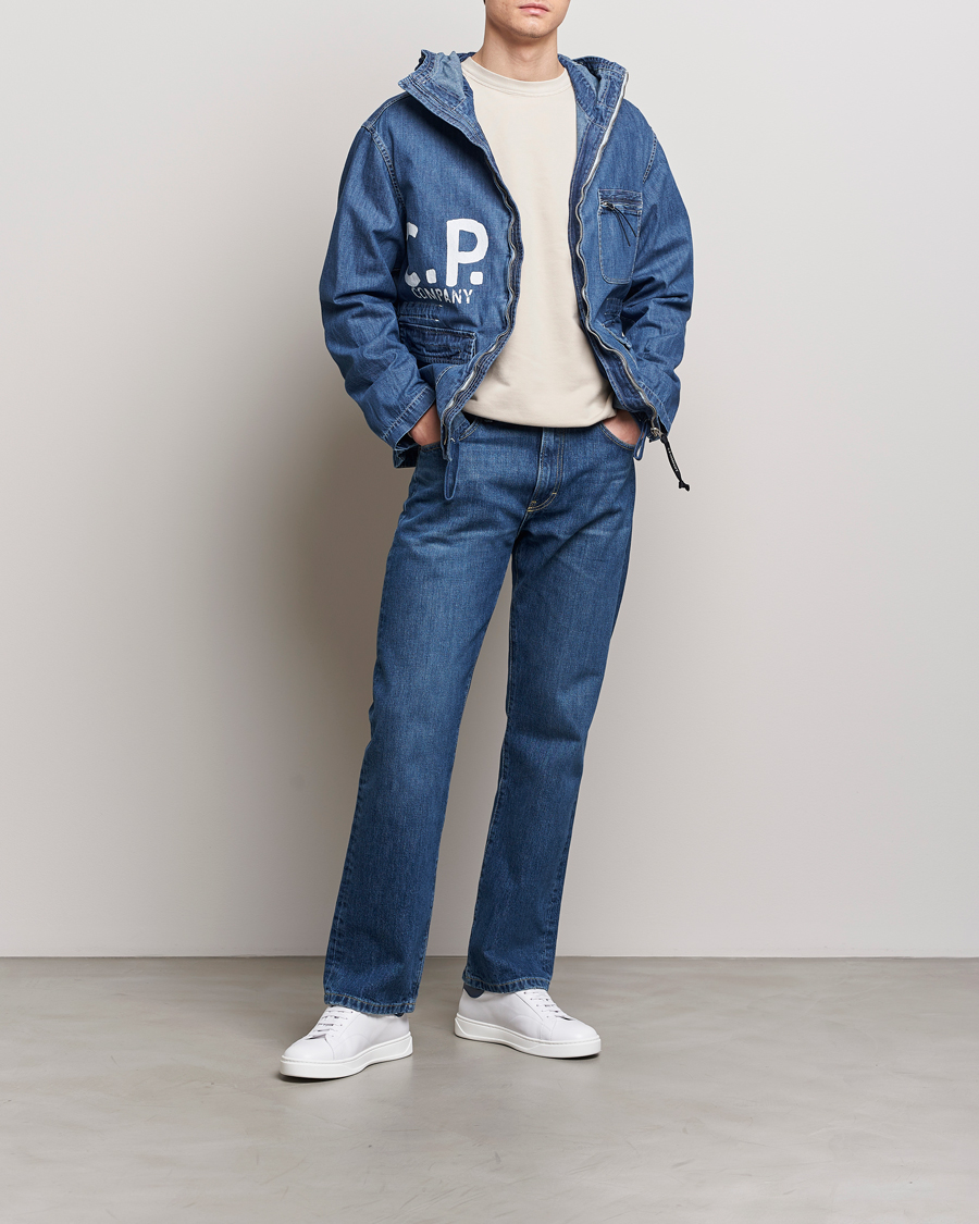 Homme | Manteaux Et Vestes | C.P. Company | Hooded Denim Goggles Jacket Indigo