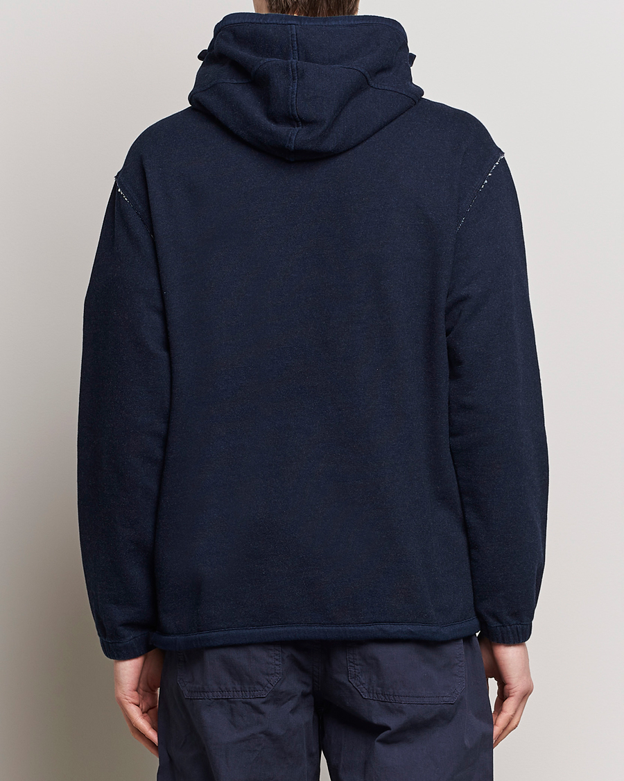 Homme | Pulls Et Tricots | C.P. Company | Washed Indigo Fleece Hooded Sweatshirt Navy