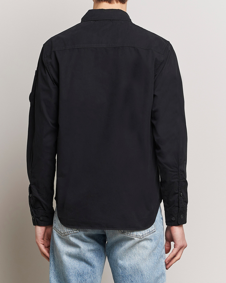 Heren | Overhemden | C.P. Company | Garment Dyed Gabardine Zip Shirt Jacket Black