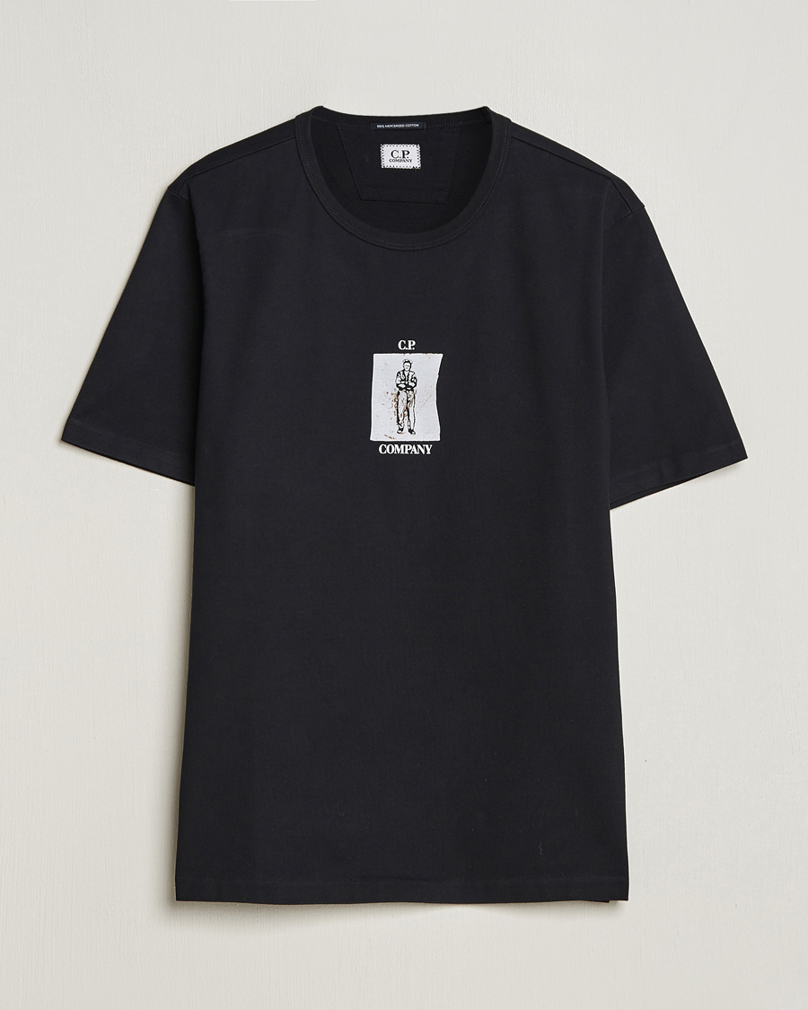 Homme | T-shirts | C.P. Company | Mercerized Heavy Cotton Back Logo T-Shirt Black