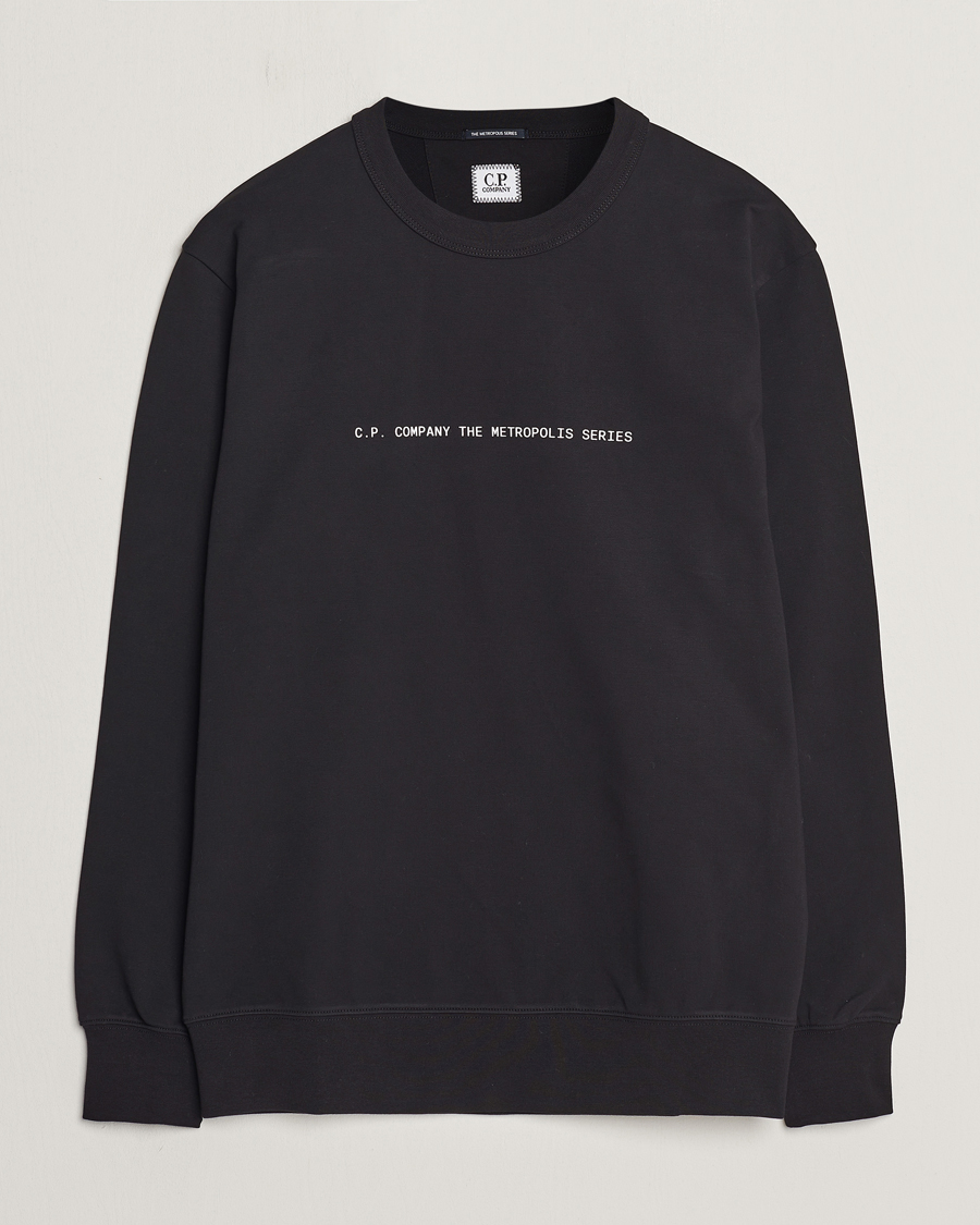 Homme | Pulls Et Tricots | C.P. Company | Metropolis Printed Logo Sweatshirt Black